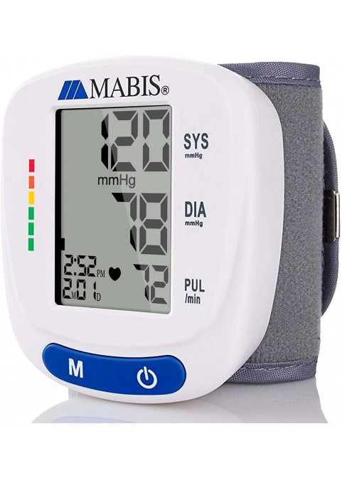 HealthSmart Digital Blood Pressure Monitor with Automatic Wrist Cuff that Displays Blood Pressure, Pulse Rate and Irregular Heartbeat, Stores up to 120 Readings for 2 Users, Black