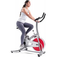 Sunny Health &amp; Fitness Indoor Cycle Exercise Bike with Heavy Chrome 49 LB / 22 LB Flywheel